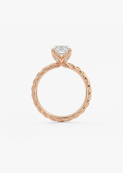 Oval Solitaire With Raised Basket Gallery Lab Grown Diamond Engagement Ring