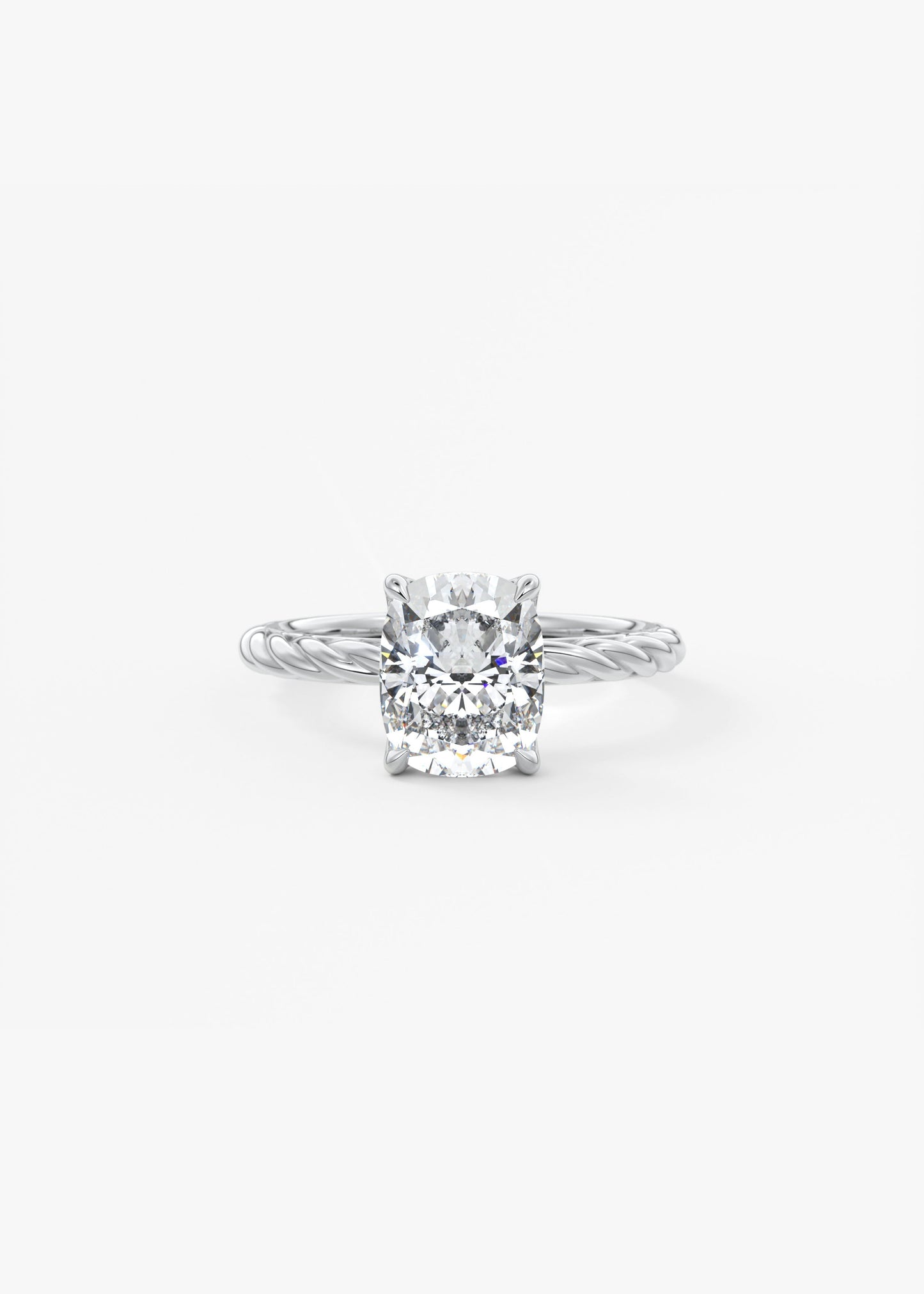 Oval Solitaire With Raised Basket Gallery Lab Grown Diamond Engagement Ring