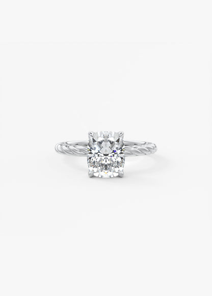 Oval Solitaire With Raised Basket Gallery Lab Grown Diamond Engagement Ring