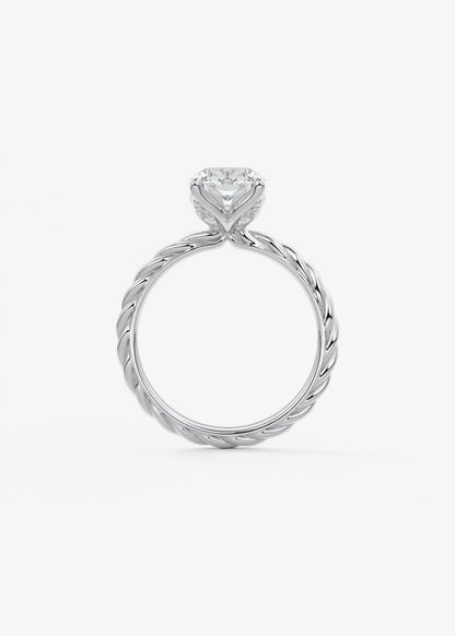 Oval Solitaire With Raised Basket Gallery Lab Grown Diamond Engagement Ring