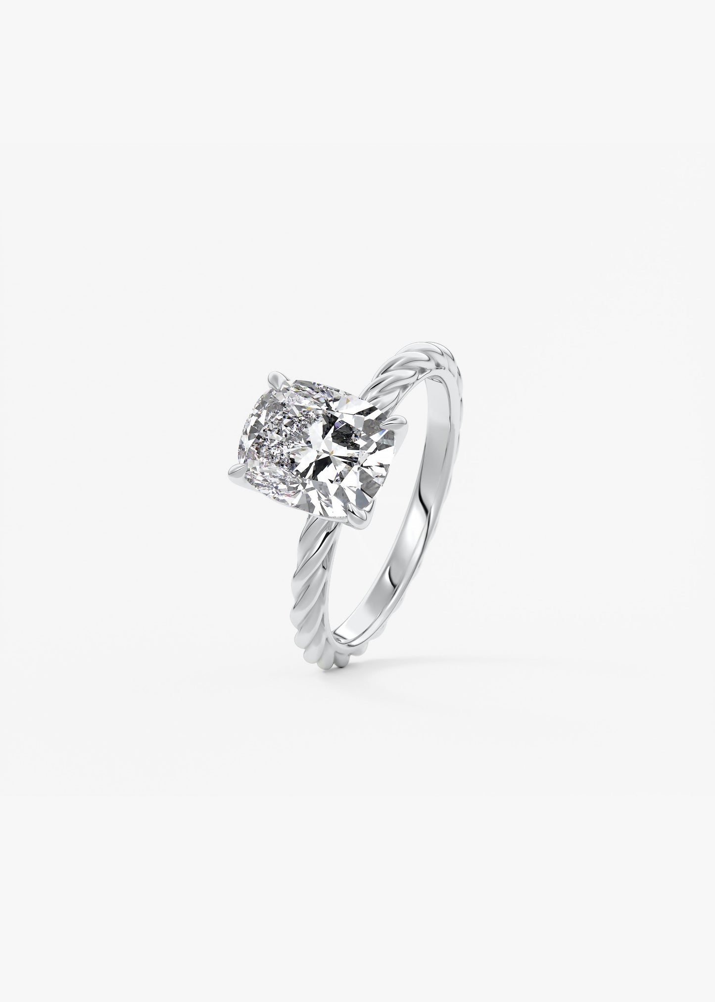 Oval Solitaire With Raised Basket Gallery Lab Grown Diamond Engagement Ring