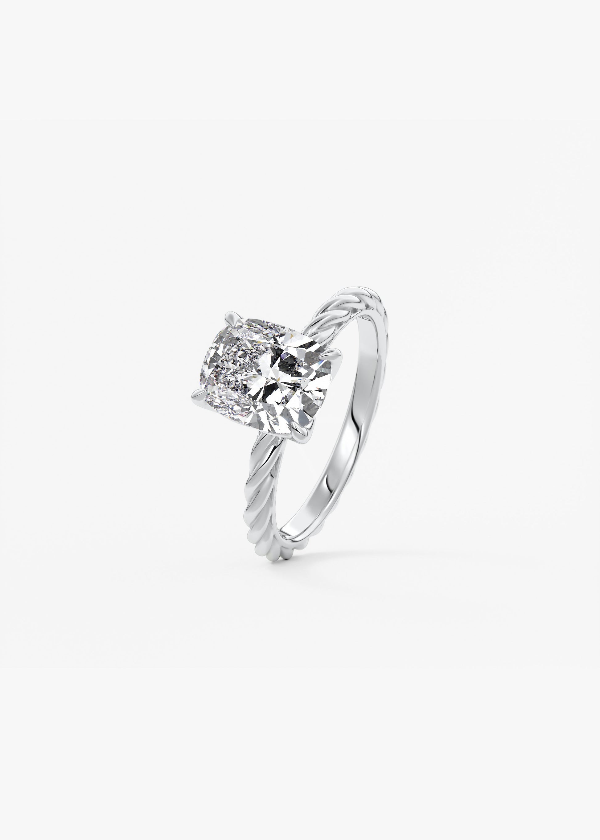 Oval Solitaire With Raised Basket Gallery Lab Grown Diamond Engagement Ring