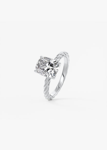 Oval Solitaire With Raised Basket Gallery Lab Grown Diamond Engagement Ring