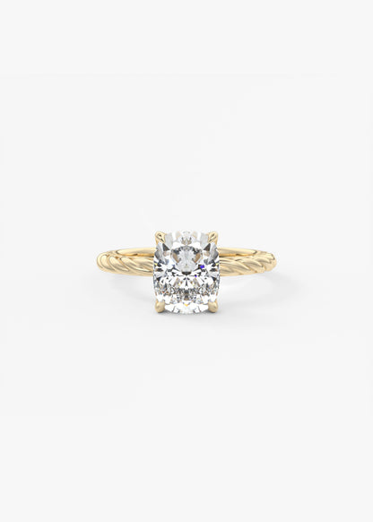 Oval Solitaire With Raised Basket Gallery Lab Grown Diamond Engagement Ring