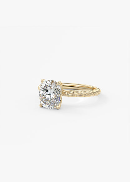 Oval Solitaire With Raised Basket Gallery Lab Grown Diamond Engagement Ring