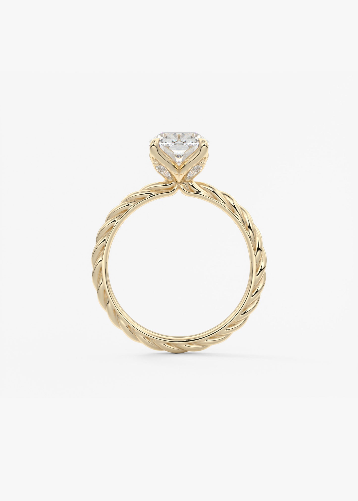 Oval Solitaire With Raised Basket Gallery Lab Grown Diamond Engagement Ring