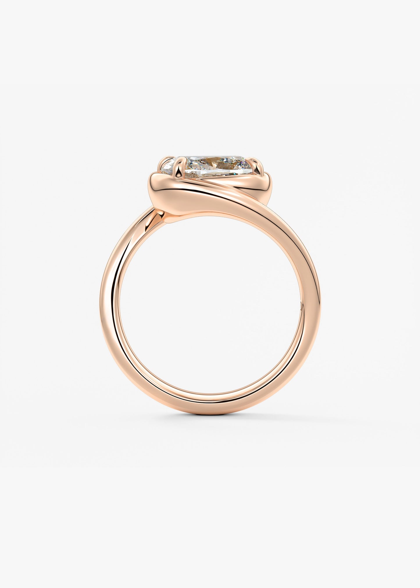 Oval Solitaire With Raised Basket Gallery Lab Grown Diamond Engagement Ring