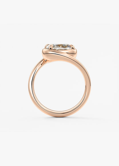 Oval Solitaire With Raised Basket Gallery Lab Grown Diamond Engagement Ring