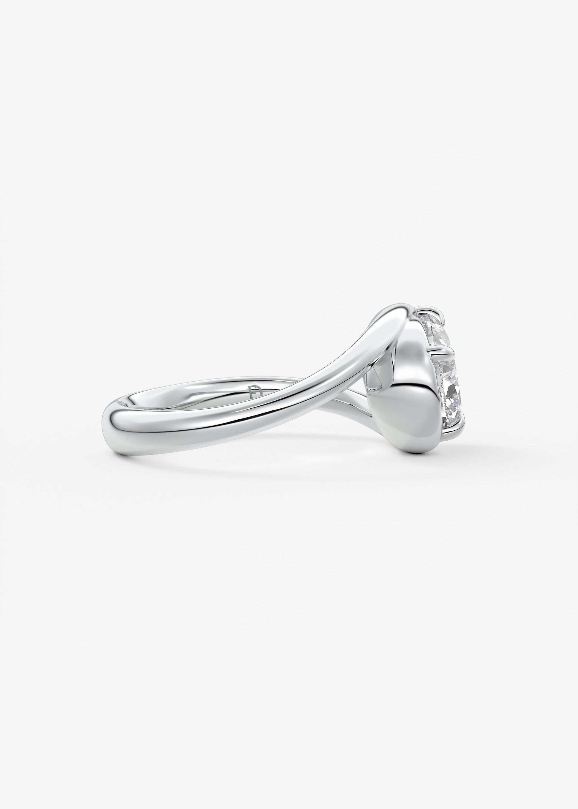 Oval Solitaire With Raised Basket Gallery Lab Grown Diamond Engagement Ring