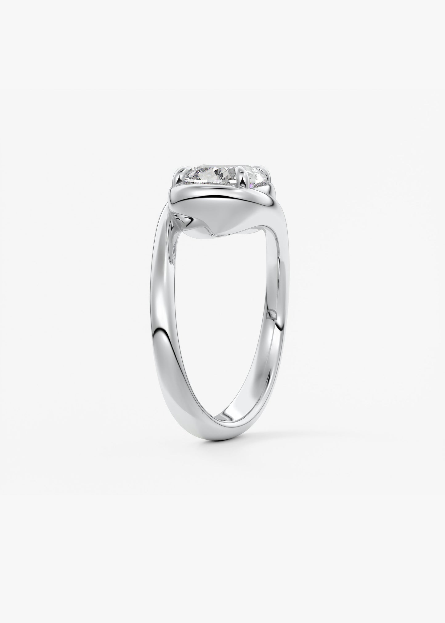 Oval Solitaire With Raised Basket Gallery Lab Grown Diamond Engagement Ring