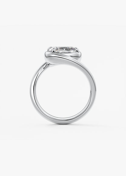 Oval Solitaire With Raised Basket Gallery Lab Grown Diamond Engagement Ring