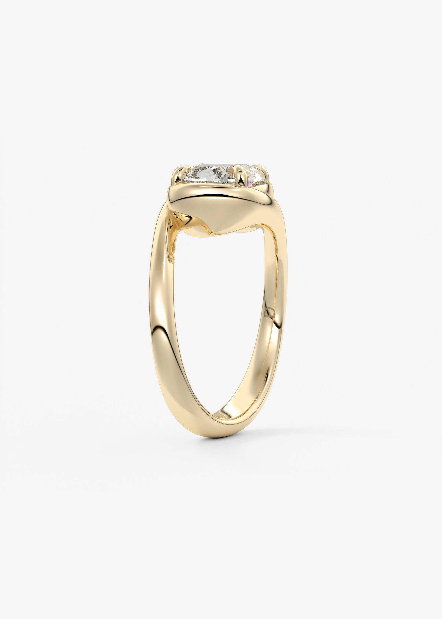 Oval Solitaire With Raised Basket Gallery Lab Grown Diamond Engagement Ring