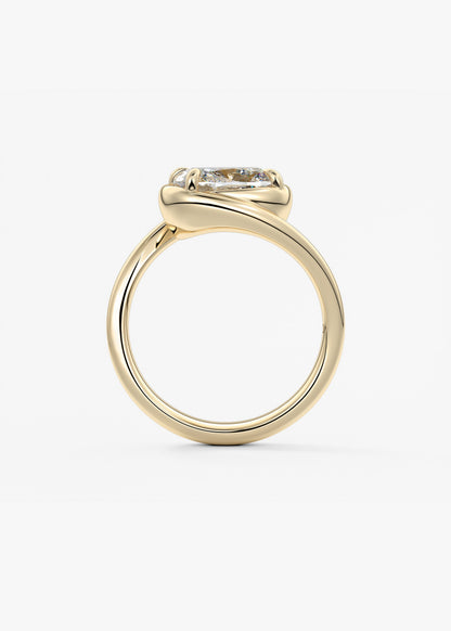 Oval Solitaire With Raised Basket Gallery Lab Grown Diamond Engagement Ring