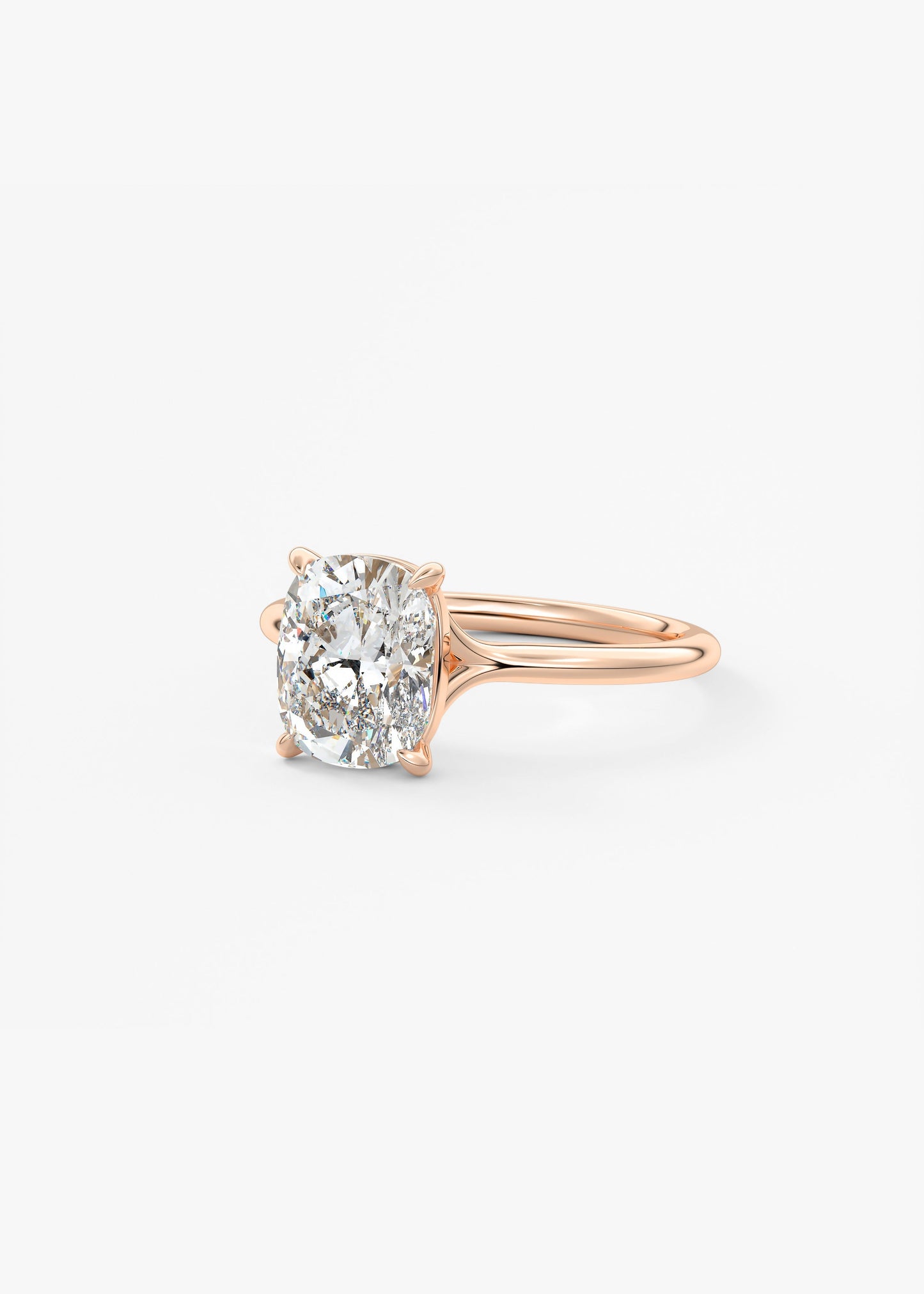 Oval Solitaire With Raised Basket Gallery Lab Grown Diamond Engagement Ring