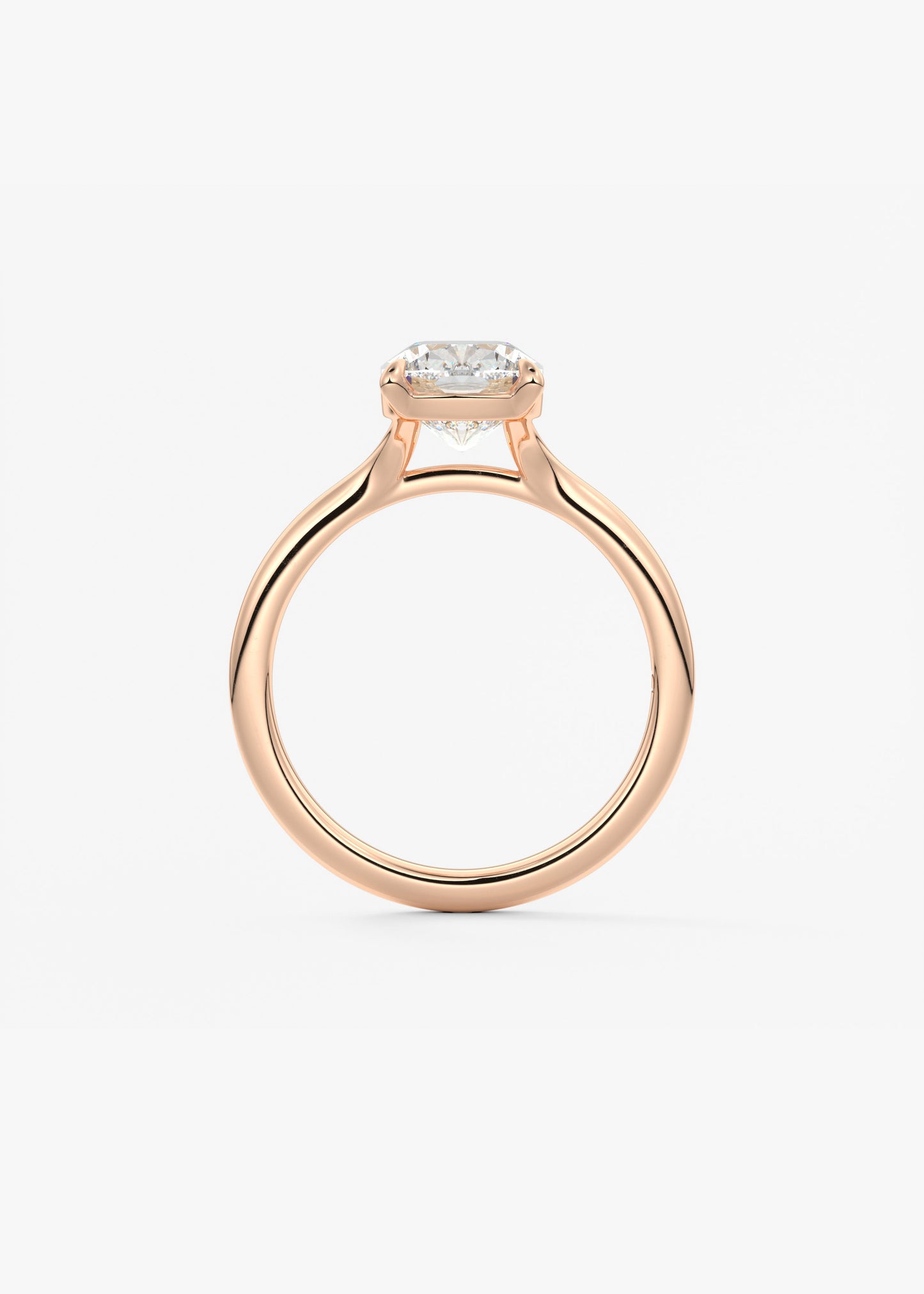 Oval Solitaire With Raised Basket Gallery Lab Grown Diamond Engagement Ring