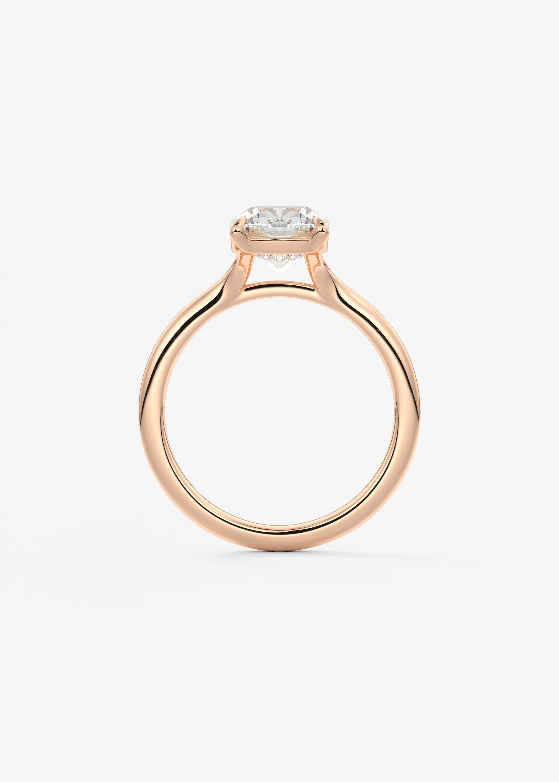 Oval Solitaire With Raised Basket Gallery Lab Grown Diamond Engagement Ring