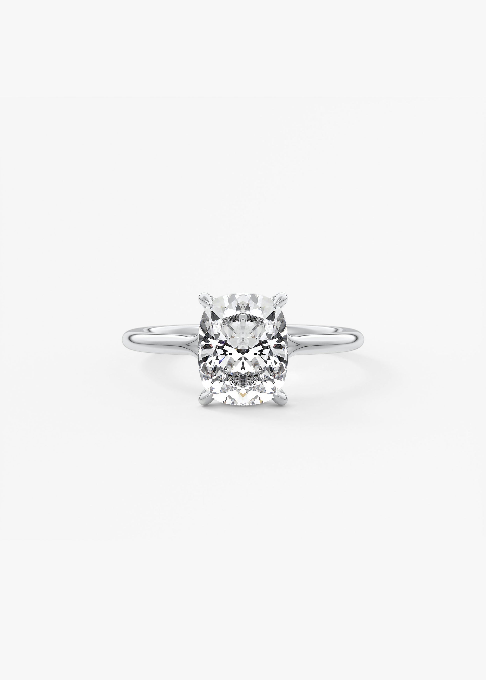 Oval Solitaire With Raised Basket Gallery Lab Grown Diamond Engagement Ring