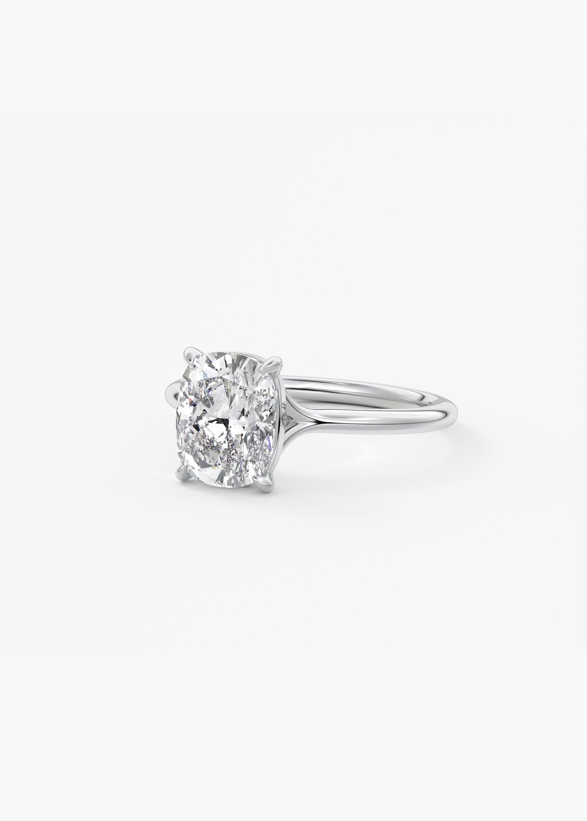 Oval Solitaire With Raised Basket Gallery Lab Grown Diamond Engagement Ring