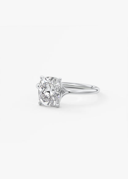 Oval Solitaire With Raised Basket Gallery Lab Grown Diamond Engagement Ring