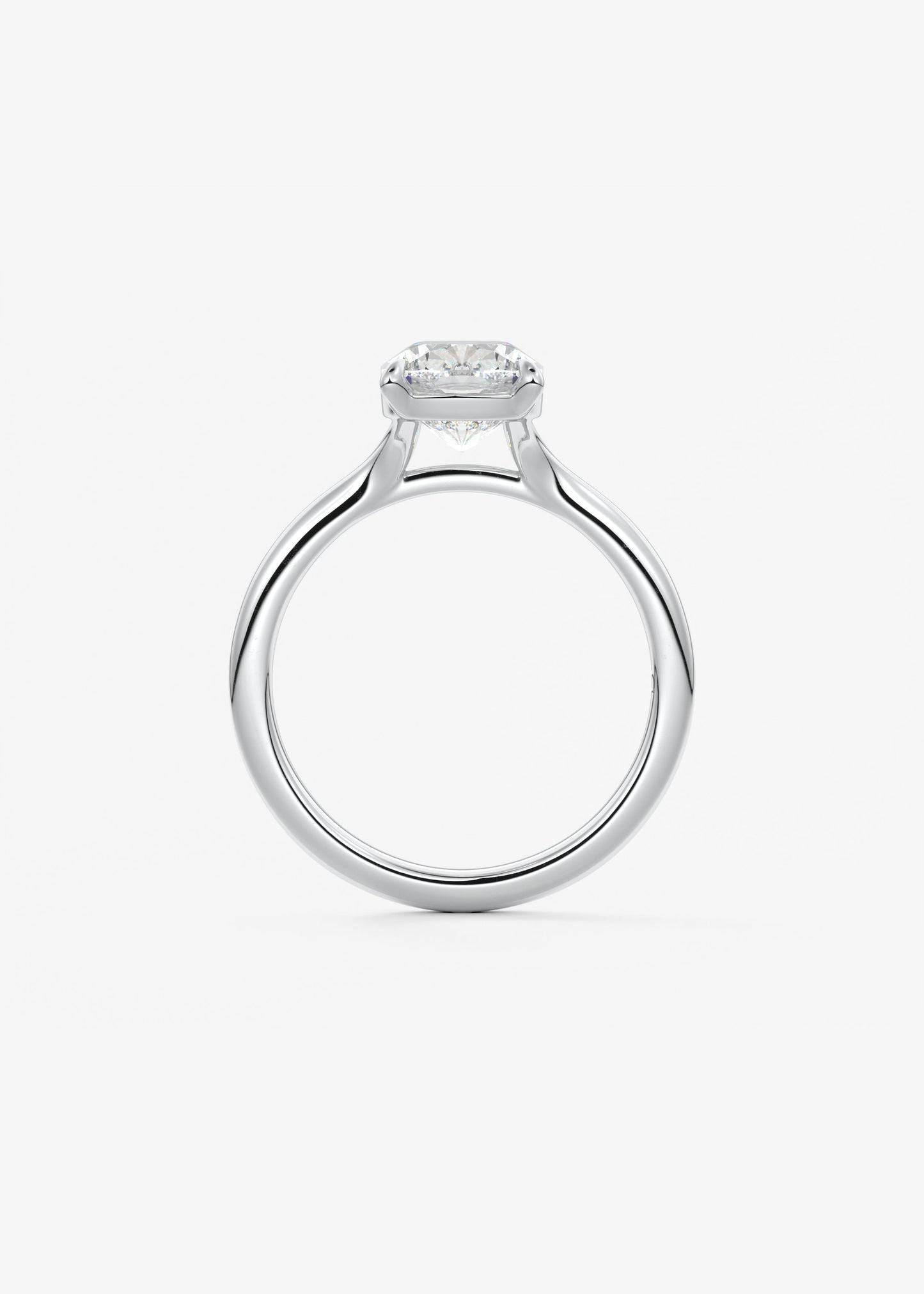 Oval Solitaire With Raised Basket Gallery Lab Grown Diamond Engagement Ring