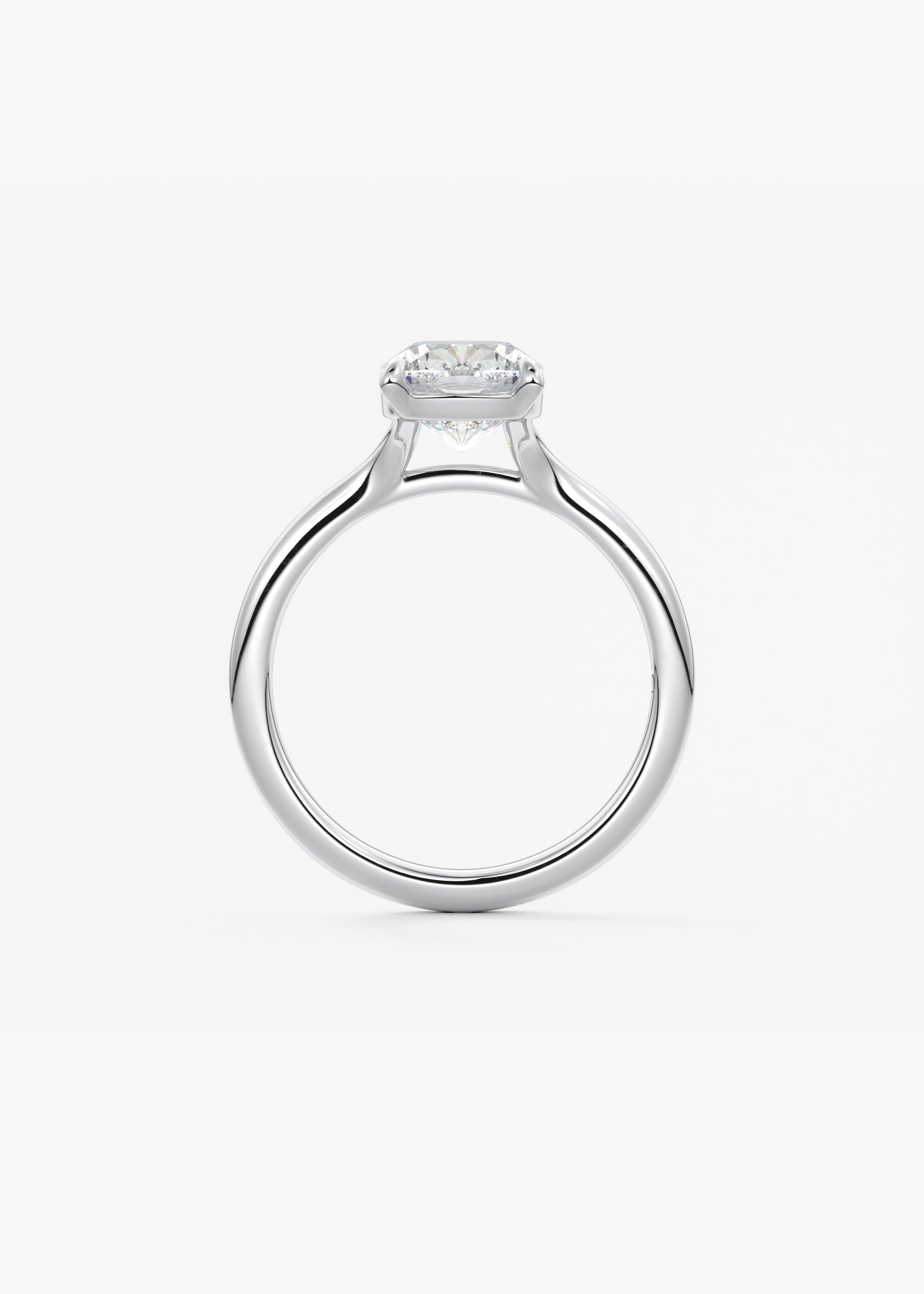 Oval Solitaire With Raised Basket Gallery Lab Grown Diamond Engagement Ring