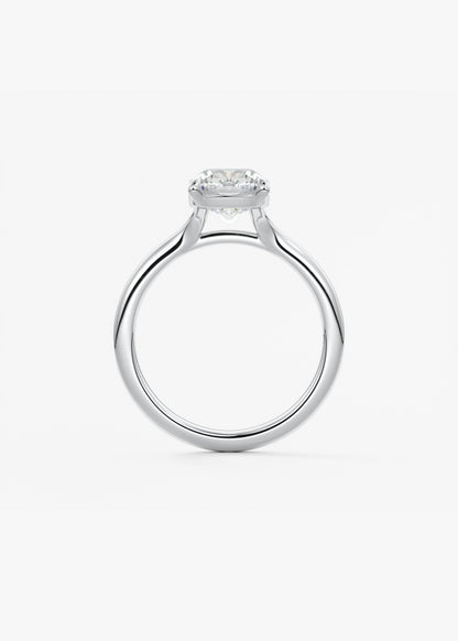 Oval Solitaire With Raised Basket Gallery Lab Grown Diamond Engagement Ring