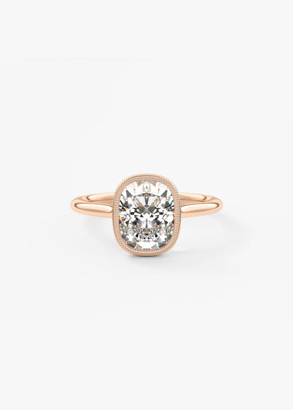 Oval Solitaire With Raised Basket Gallery Lab Grown Diamond Engagement Ring