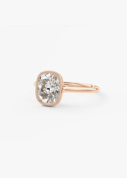 Oval Solitaire With Raised Basket Gallery Lab Grown Diamond Engagement Ring