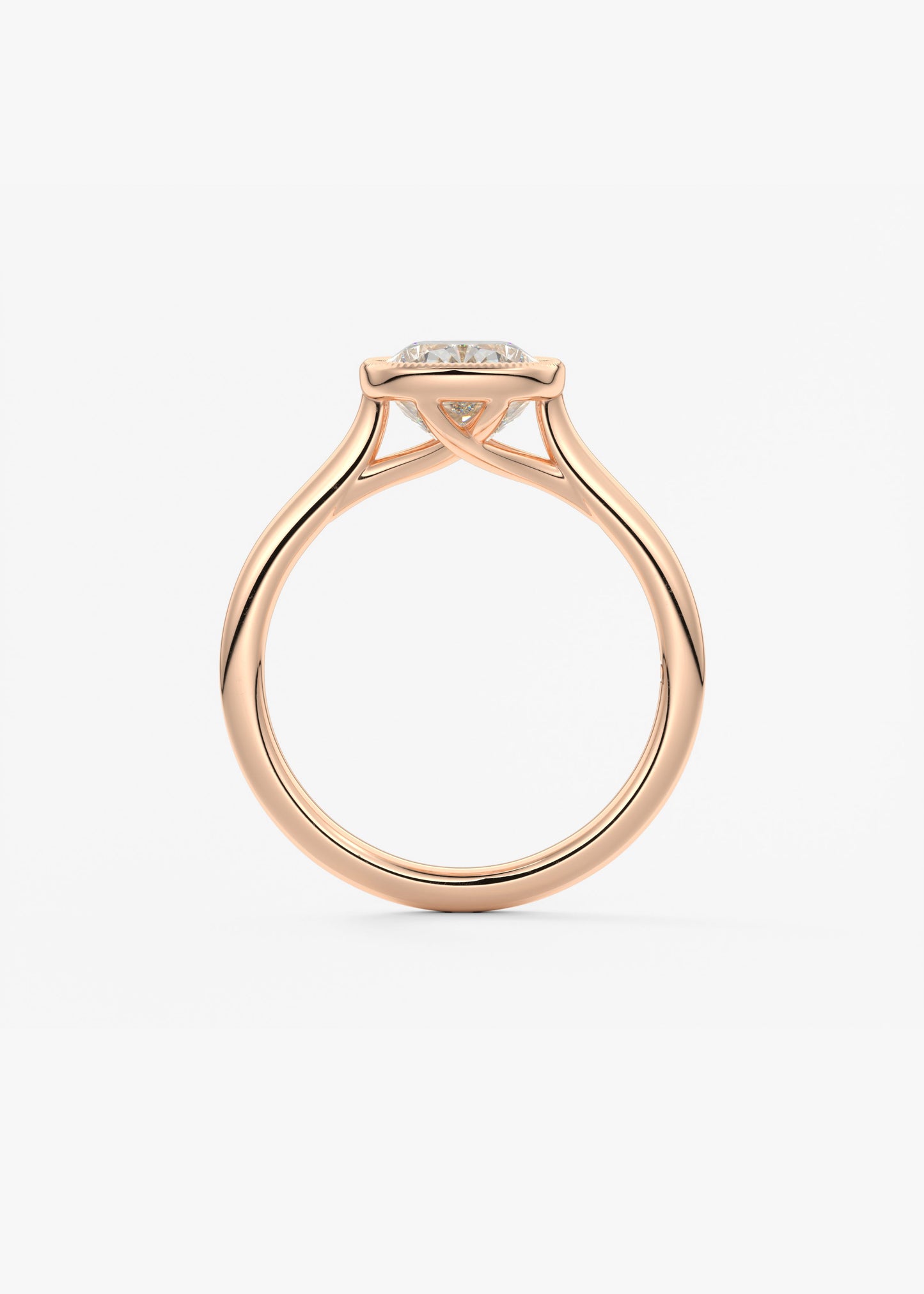 Oval Solitaire With Raised Basket Gallery Lab Grown Diamond Engagement Ring