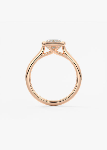 Oval Solitaire With Raised Basket Gallery Lab Grown Diamond Engagement Ring