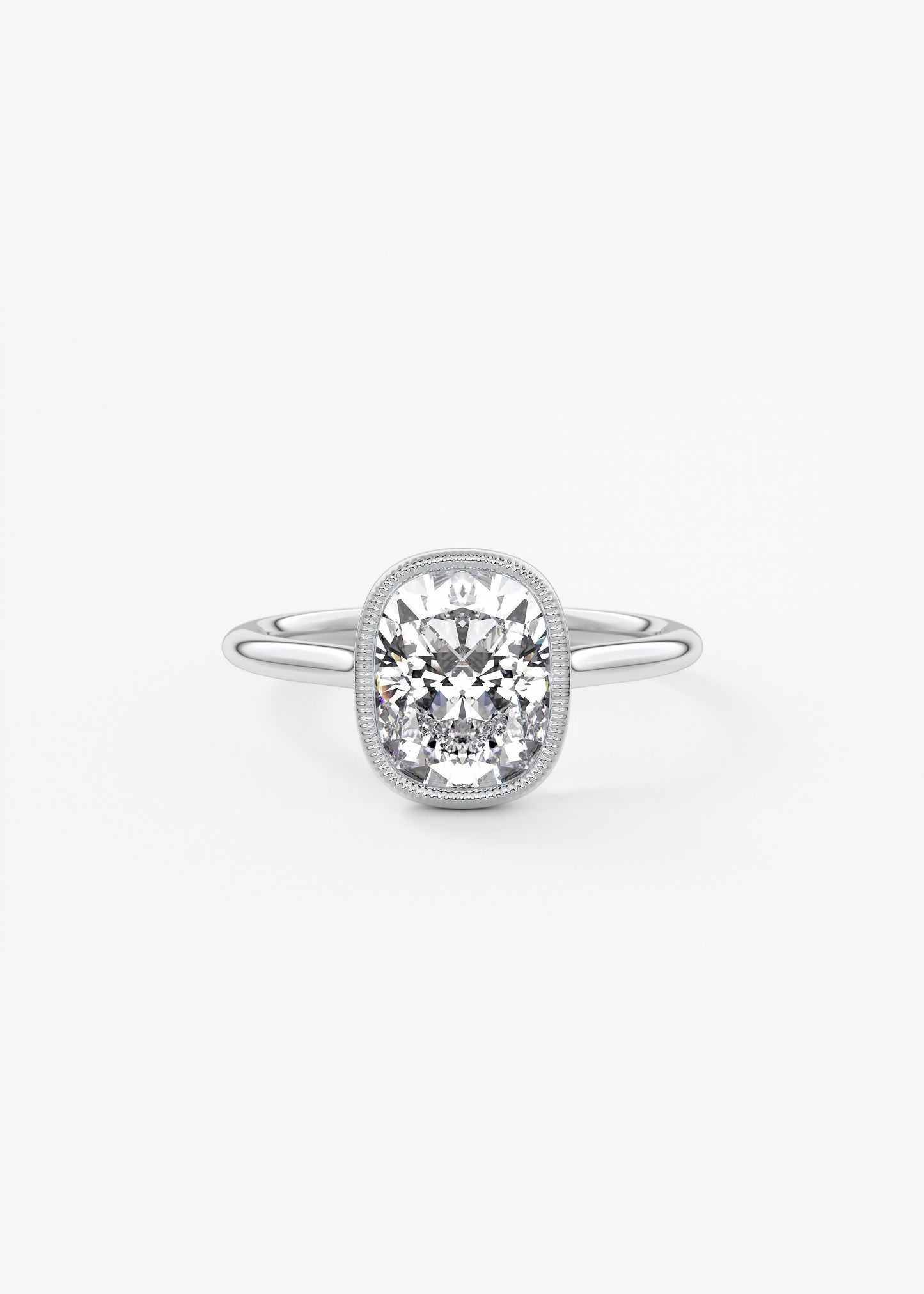 Oval Solitaire With Raised Basket Gallery Lab Grown Diamond Engagement Ring
