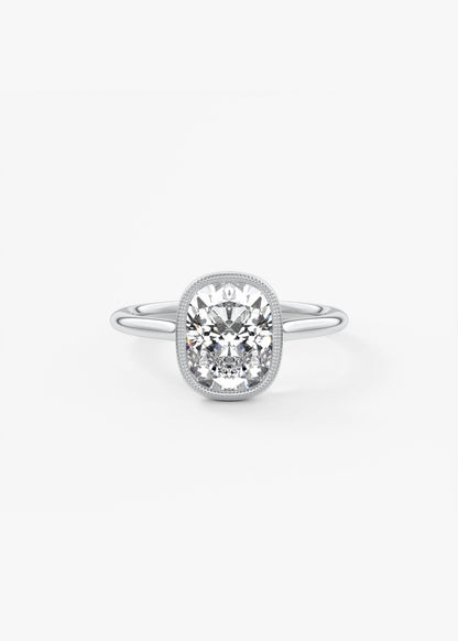 Oval Solitaire With Raised Basket Gallery Lab Grown Diamond Engagement Ring