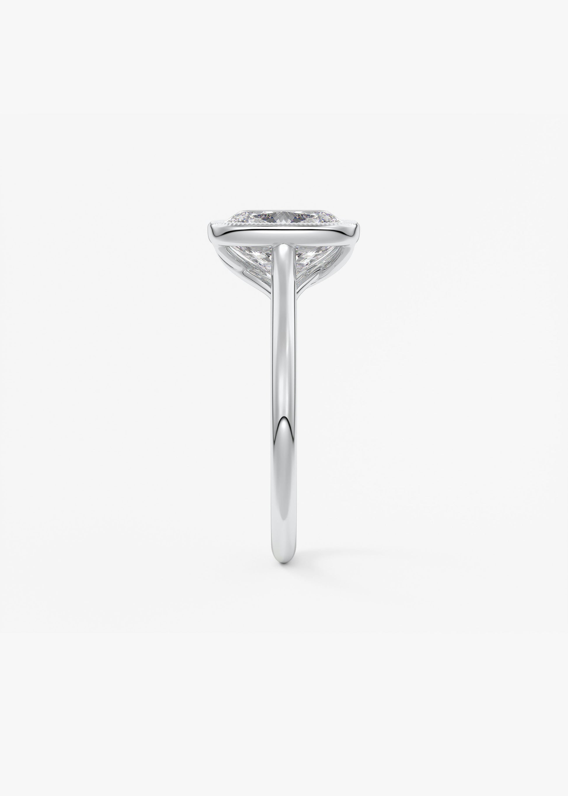 Oval Solitaire With Raised Basket Gallery Lab Grown Diamond Engagement Ring