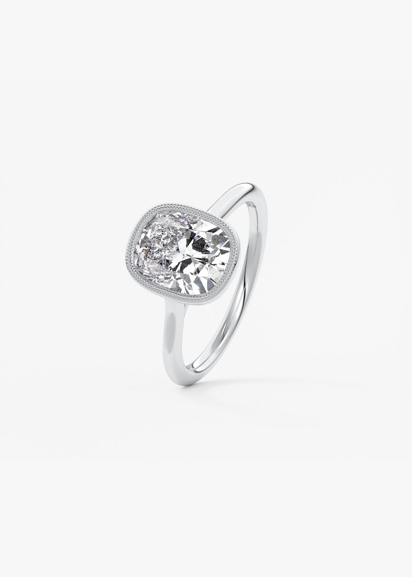 Oval Solitaire With Raised Basket Gallery Lab Grown Diamond Engagement Ring