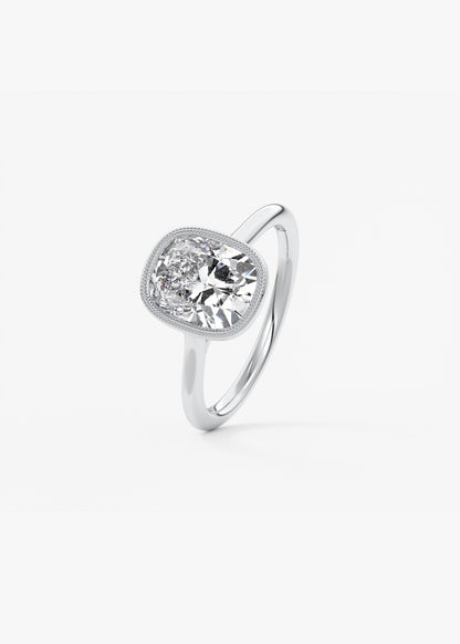 Oval Solitaire With Raised Basket Gallery Lab Grown Diamond Engagement Ring