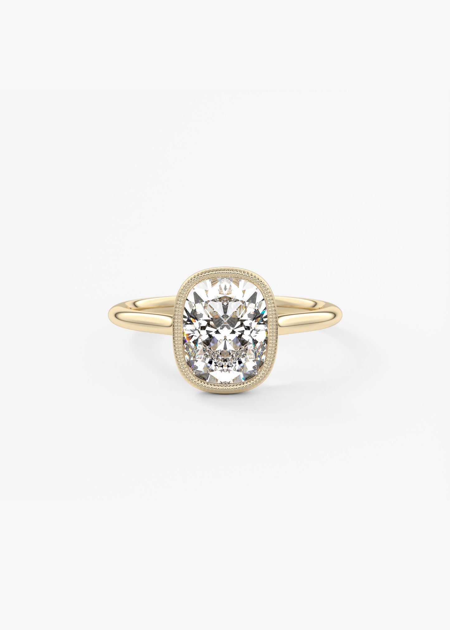 Oval Solitaire With Raised Basket Gallery Lab Grown Diamond Engagement Ring