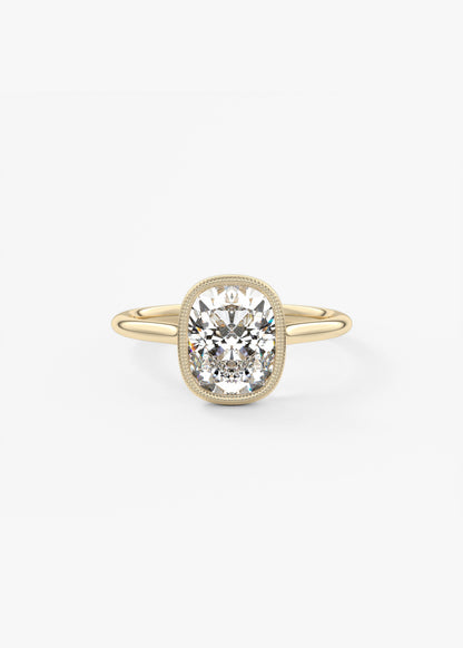Oval Solitaire With Raised Basket Gallery Lab Grown Diamond Engagement Ring