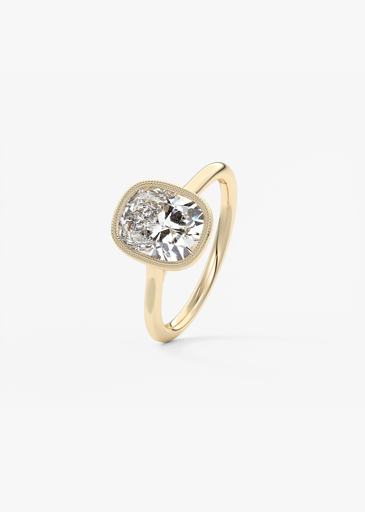 Oval Solitaire With Raised Basket Gallery Lab Grown Diamond Engagement Ring