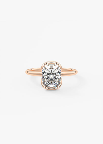Oval Solitaire With Raised Basket Gallery Lab Grown Diamond Engagement Ring