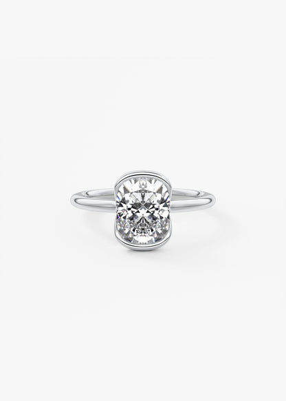 Oval Solitaire With Raised Basket Gallery Lab Grown Diamond Engagement Ring