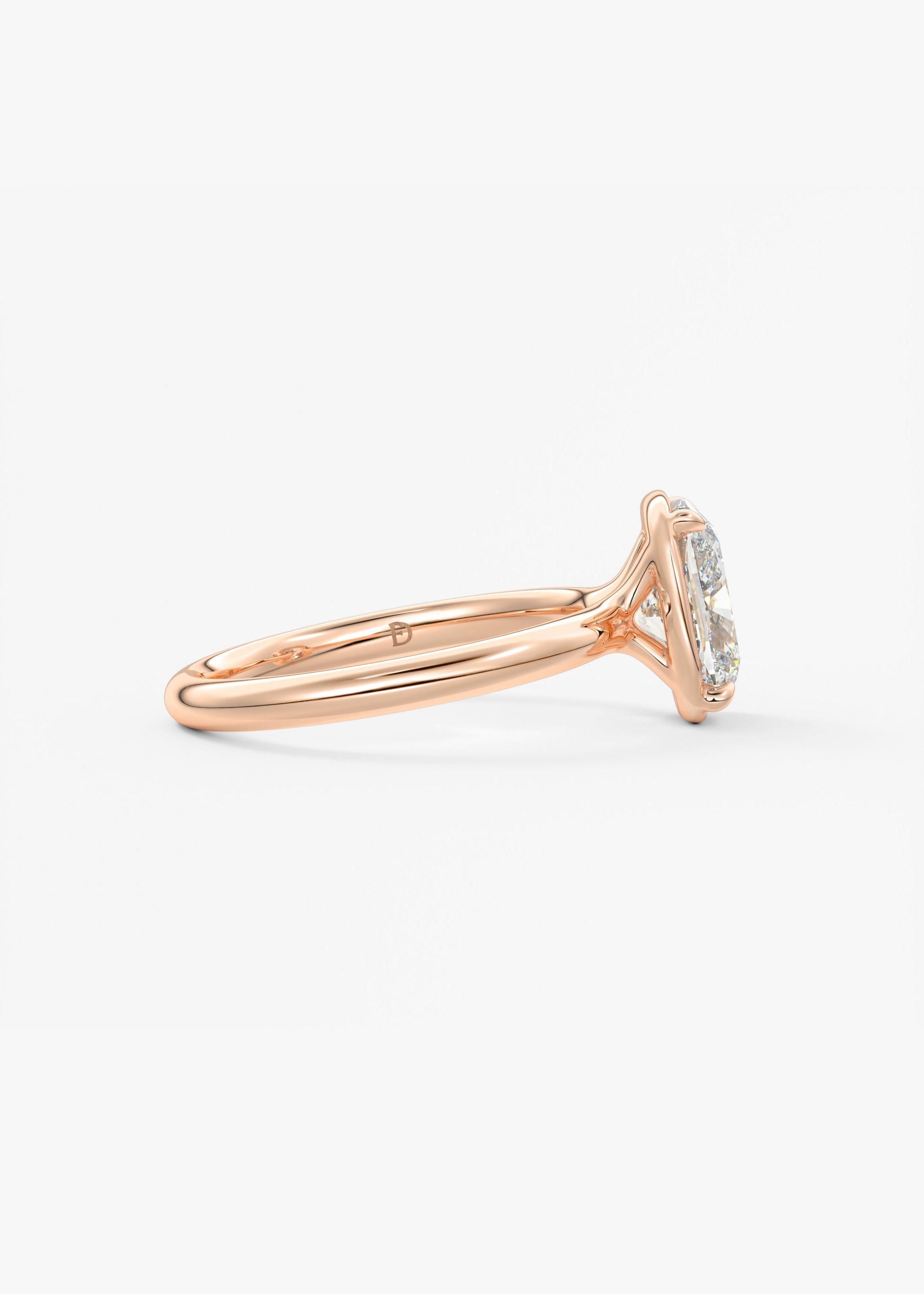 Oval Solitaire With Raised Basket Gallery Lab Grown Diamond Engagement Ring