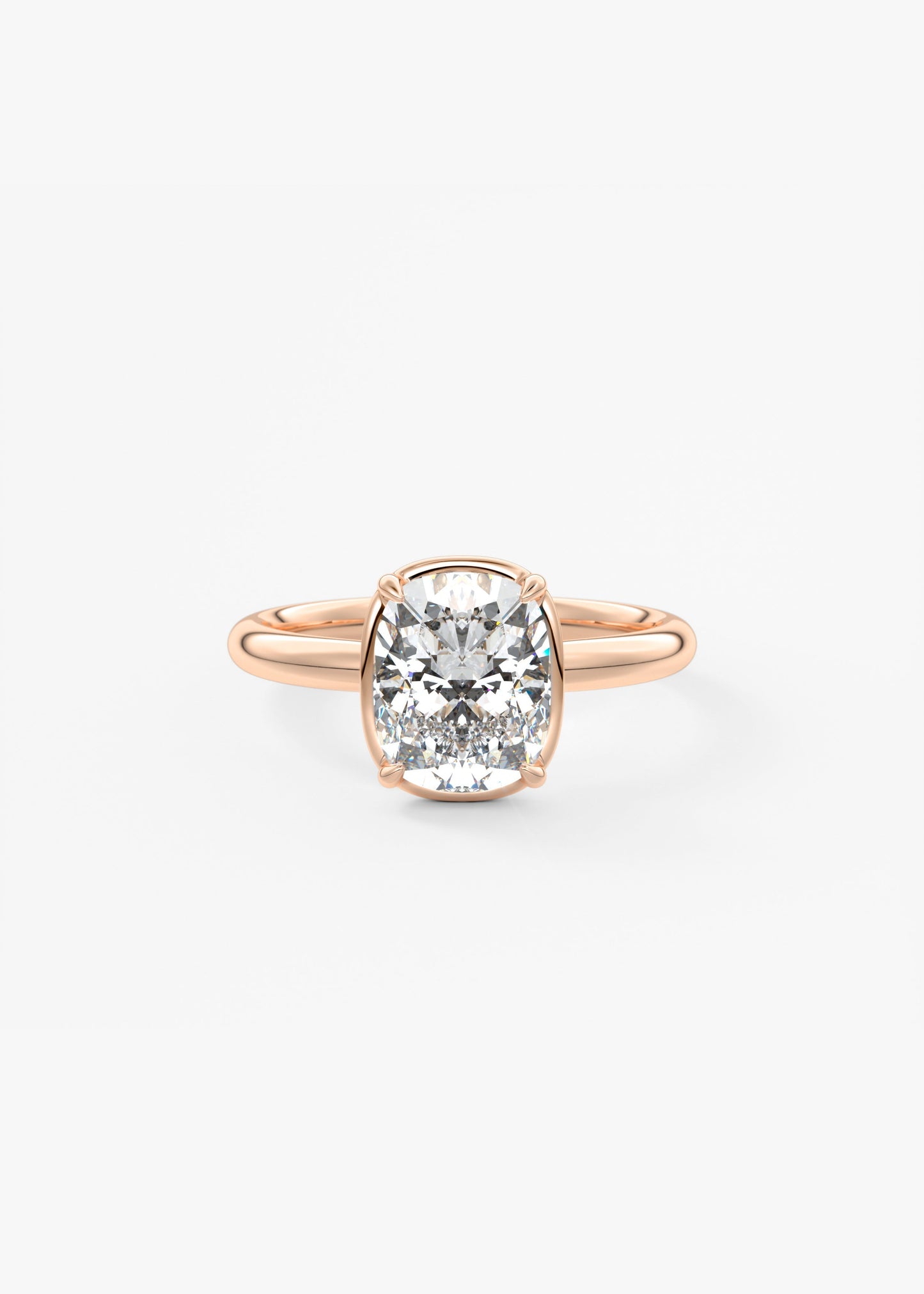 Oval Solitaire With Raised Basket Gallery Lab Grown Diamond Engagement Ring