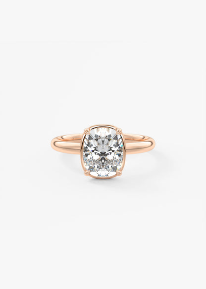 Oval Solitaire With Raised Basket Gallery Lab Grown Diamond Engagement Ring