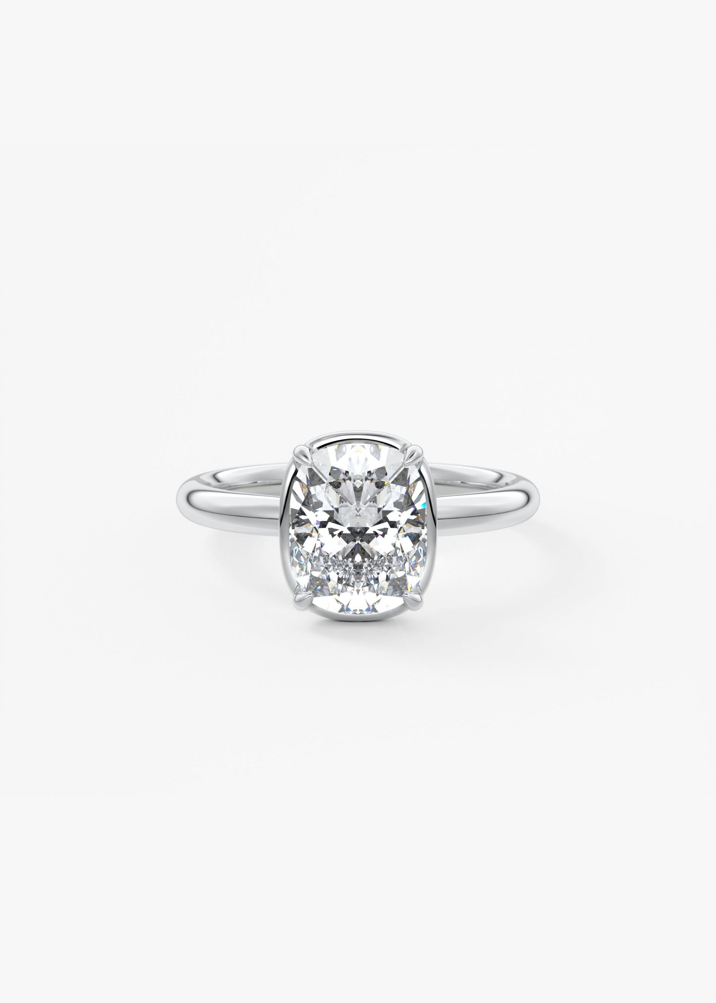 Oval Solitaire With Raised Basket Gallery Lab Grown Diamond Engagement Ring