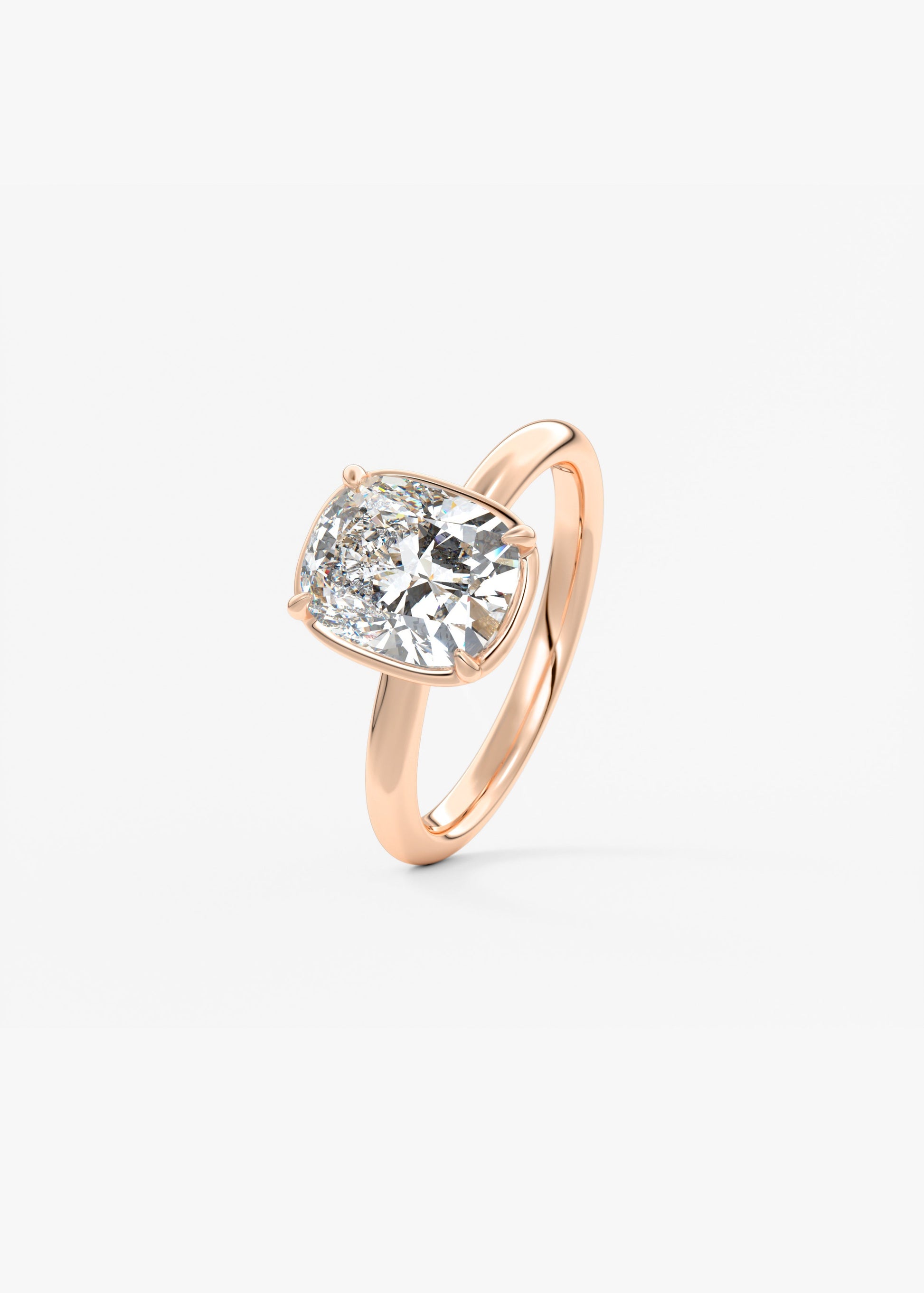 Oval Solitaire With Raised Basket Gallery Lab Grown Diamond Engagement Ring