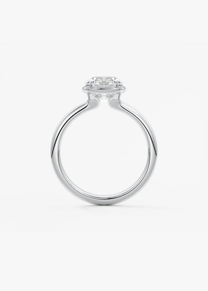 Oval Solitaire With Raised Basket Gallery Lab Grown Diamond Engagement Ring