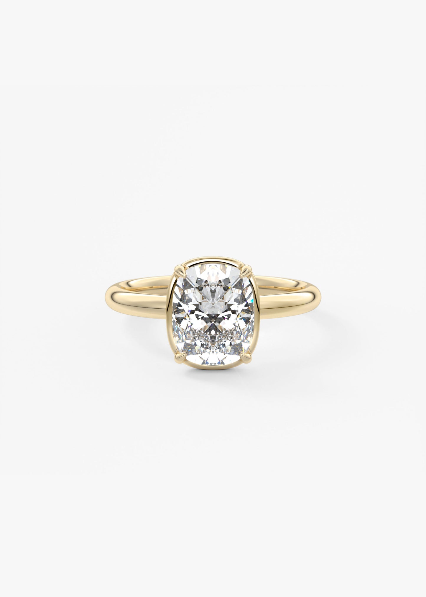 Oval Solitaire With Raised Basket Gallery Lab Grown Diamond Engagement Ring