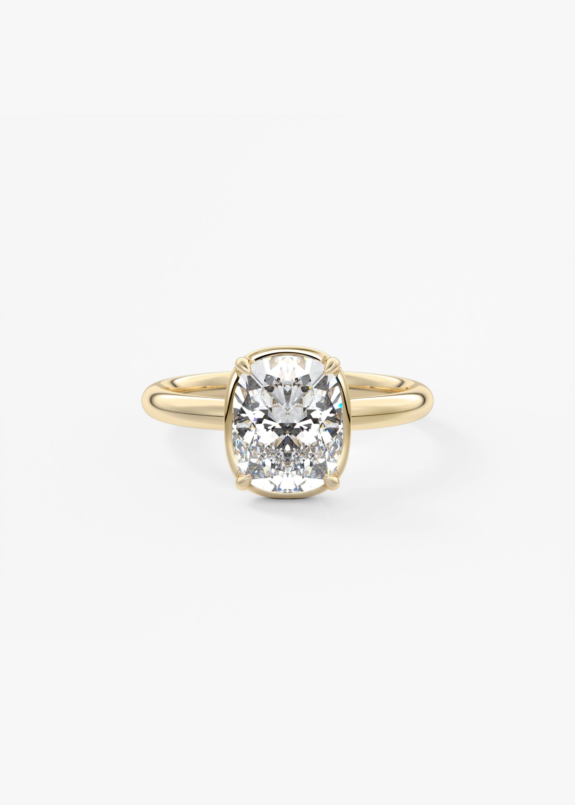Oval Solitaire With Raised Basket Gallery Lab Grown Diamond Engagement Ring