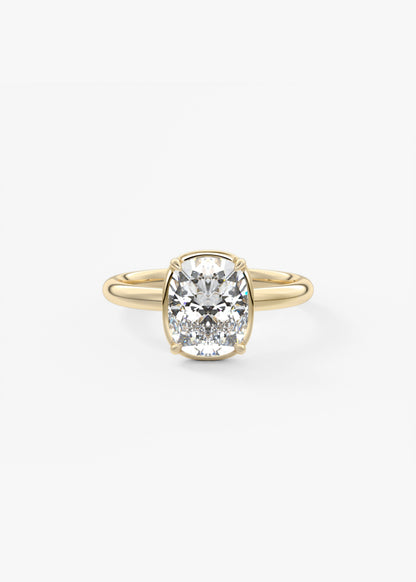 Oval Solitaire With Raised Basket Gallery Lab Grown Diamond Engagement Ring