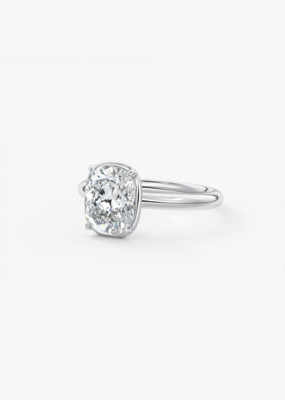Oval Solitaire With Raised Basket Gallery Lab Grown Diamond Engagement Ring
